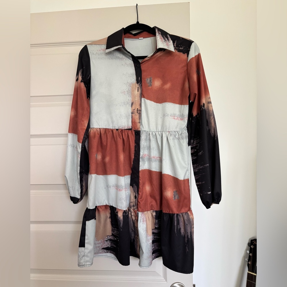 Abstract Color Block Dresses (2) - Picture 2 of 5